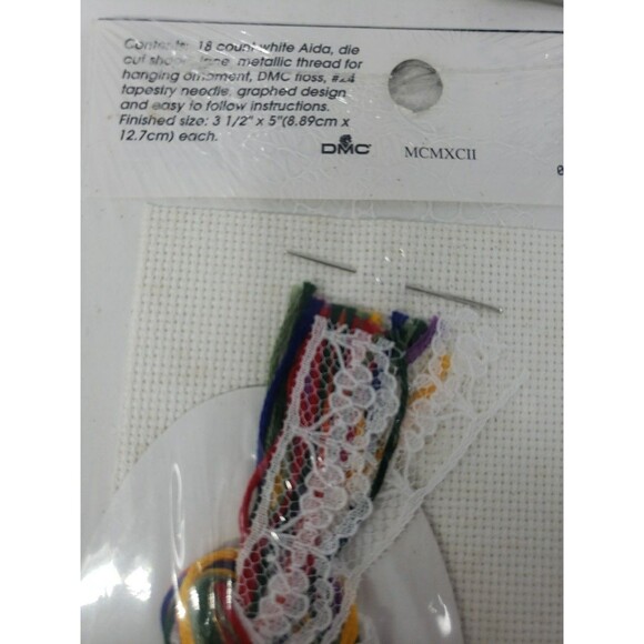 Lace Ornament Kits VTG 1992 Designs For The Needle Candles Kitty Sampler NOS - Picture 12 of 16